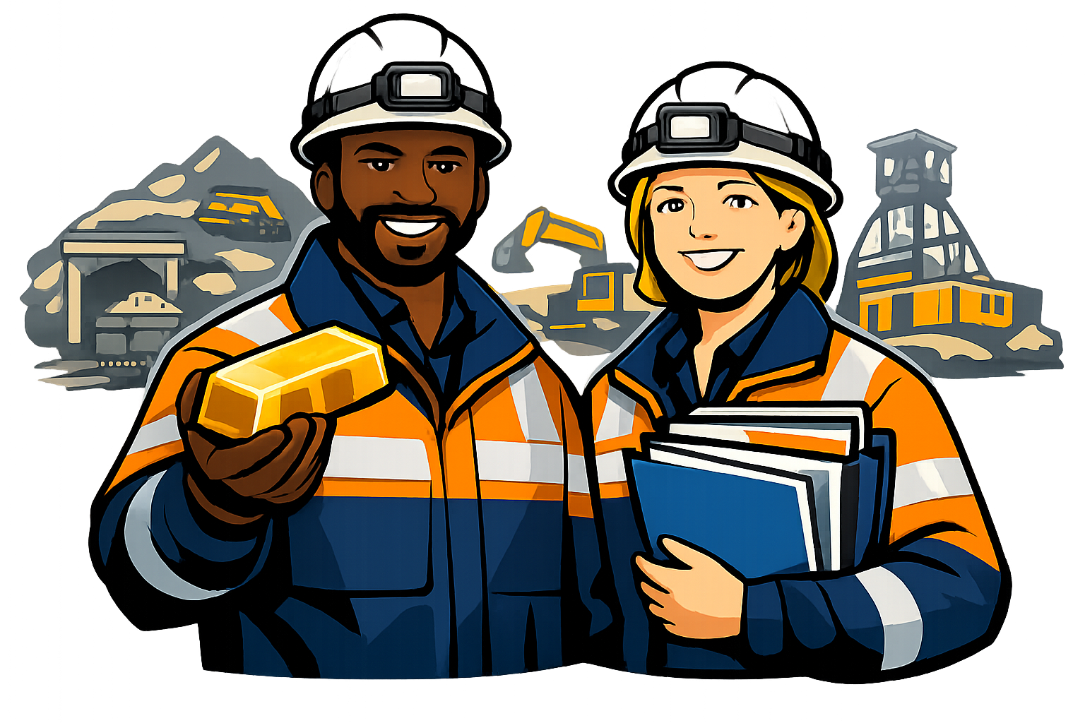 Engineers and mining equipment